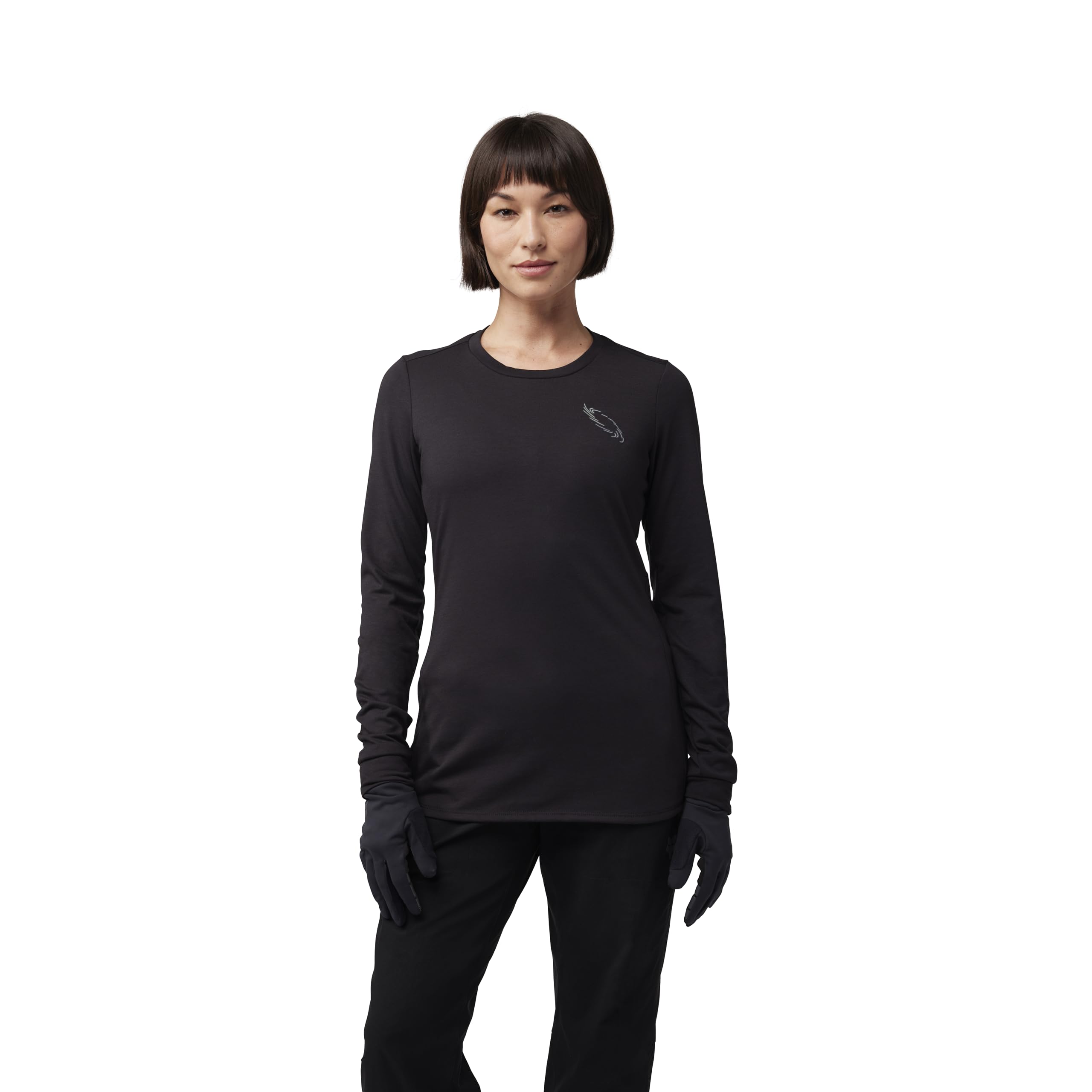 Fox Racing Women's Long Sleeve Cycling Jersey Fox Lady Ranger DR MD Lunar Black L Shirt, L