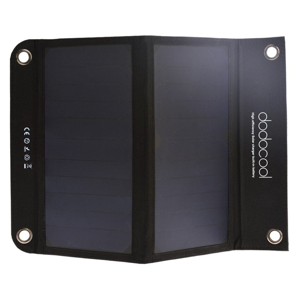 Dodocool Caricabatterie Solare Portatile Pieghevole Resistente all'Acqua 12W 10000mAh Dual USB 