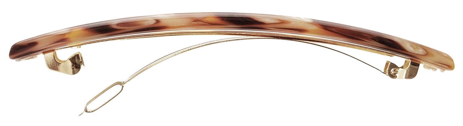 France Luxe Long & Skinny Barrette, Caramel Horn - Classic French Design For Everyday Wear : Hair Barrettes : Beauty
