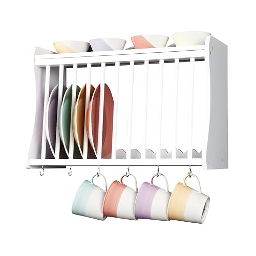 Cream Wall Mounted Plate Rack Lyon Range Amazon.co.uk Kitchen & Home