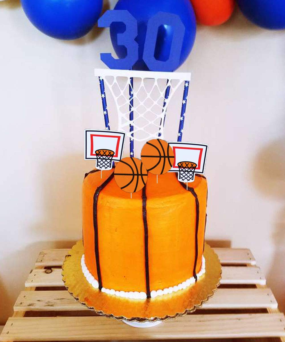 Banniere De Joyeux Anniversaire Et Des Ballons En Aluminium Joymemo Les Decorations De Fetes De Basket Ball Comprennent Un Dourbillon Suspendu Kits De Fetes Cuisine Maison