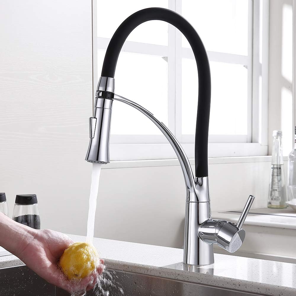 GAVAER Kitchen Tap, Hose Kitchen Mixer Faucet with 2 Modes, 360° Swivel