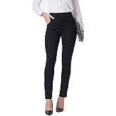 Fakanhui Women's Work Pants Comfy Stretch Skinny Leg Elastic High Waist Pull on Business Casual Dress Pants