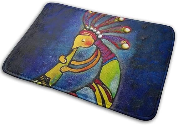 9903 AKellys7 Kokopelli - Alfombrilla para decoración de baño, cocina