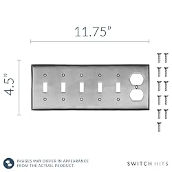 Switch Hits Satin Nickel Outlet Wall Plate | 5