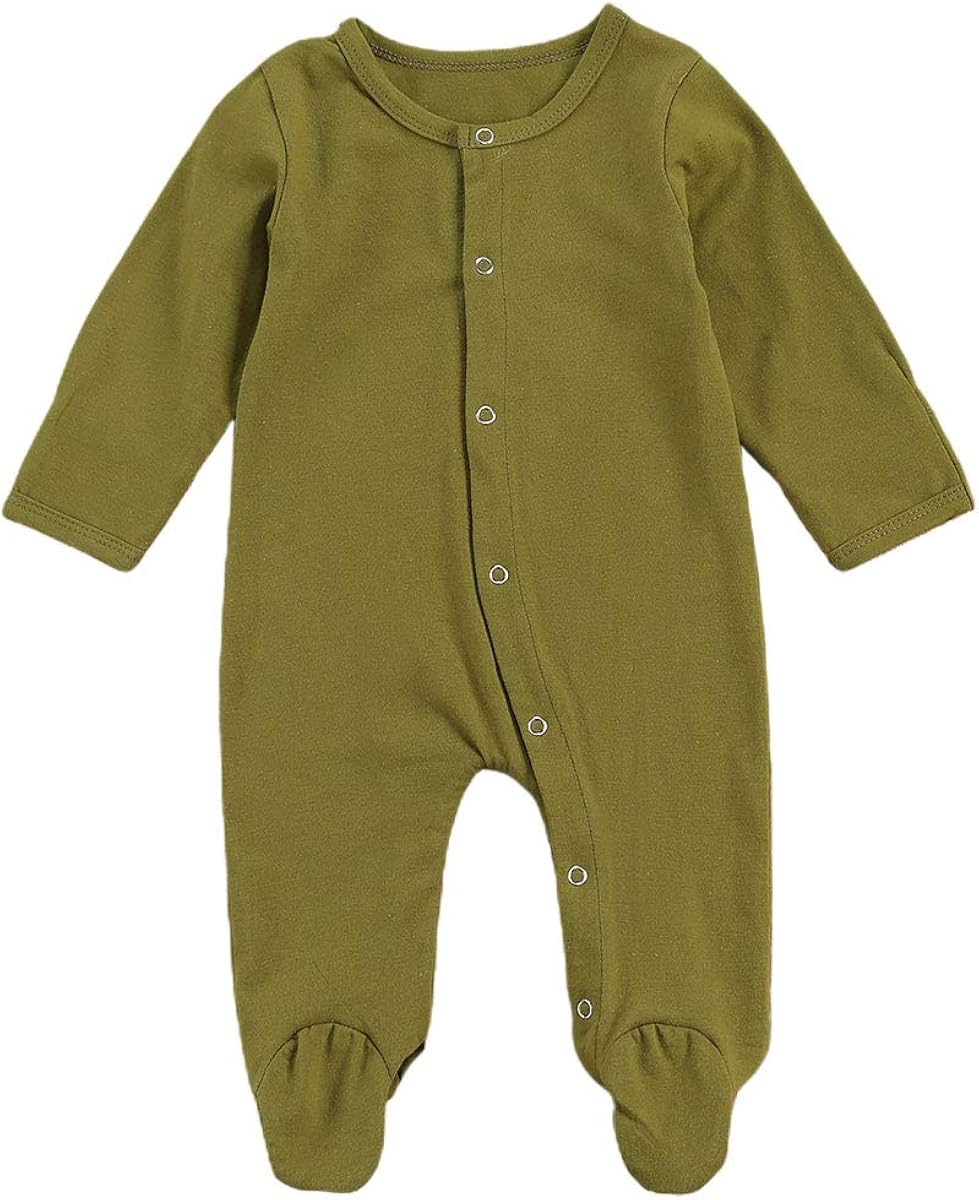Cutemini Newborn Baby Girls Footed Pajamas Sleeper Zip Front,100