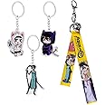 TFYU Scissor Seven Key Chain Anime Plum Thirteen Pendant Keyring Key Purse Handbag Car And Backpack Anime Cosplay Accessories 4 Pcs