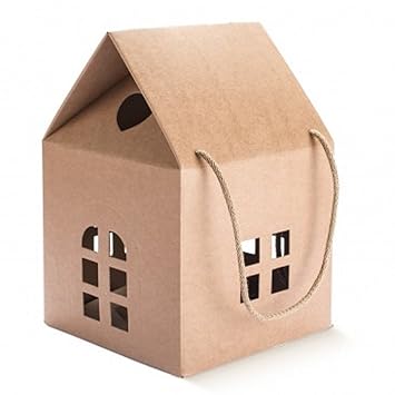 Behalter Haus Aus Karton Mit Kordel Geschenkbox In Hausform Idee
