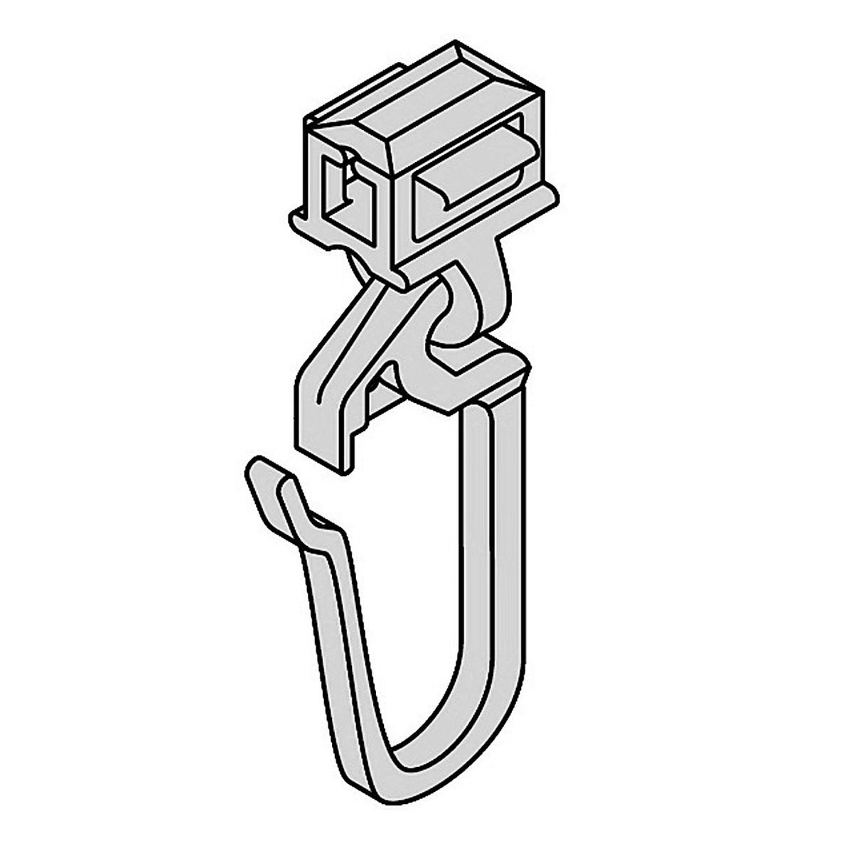 Gardinenzubehör von ars_vivendi Hhinno HC 32 clic gliders with pleated hooks for aluminium curtain rails with 6 mm rail width