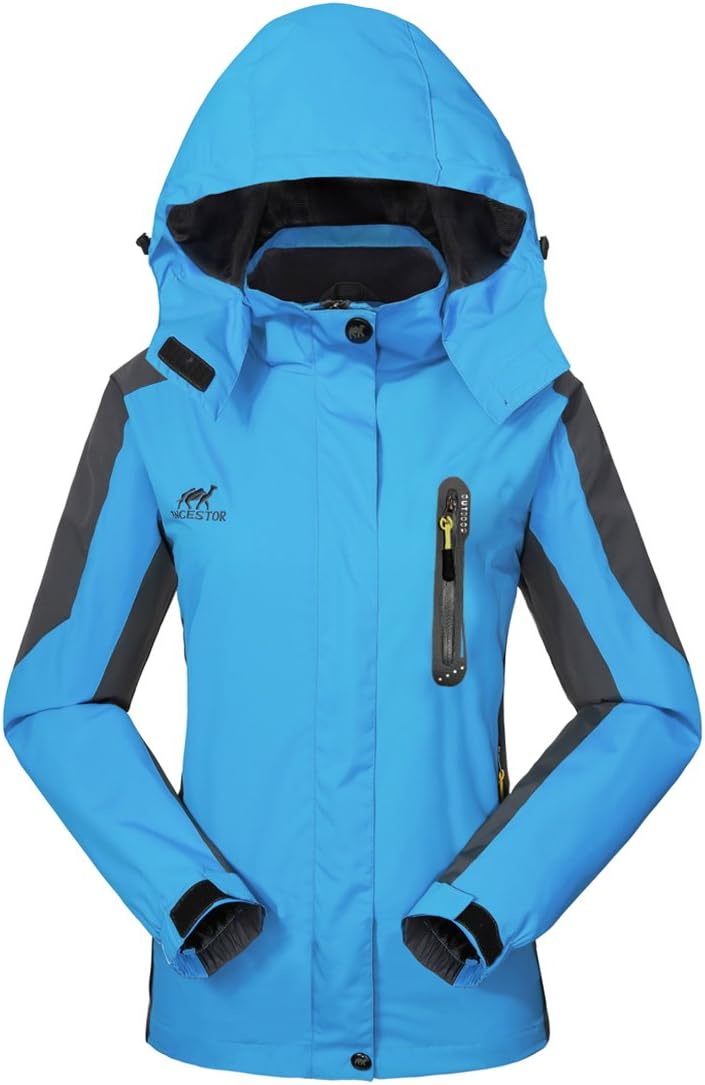 GIVBRO Waterproof Jacket Womens Rain Jacket -[UPGRADED 2018] Raincoat Ladies Outdoor Hooded Softshell Camping Hiking Mountaineer Running Jackets