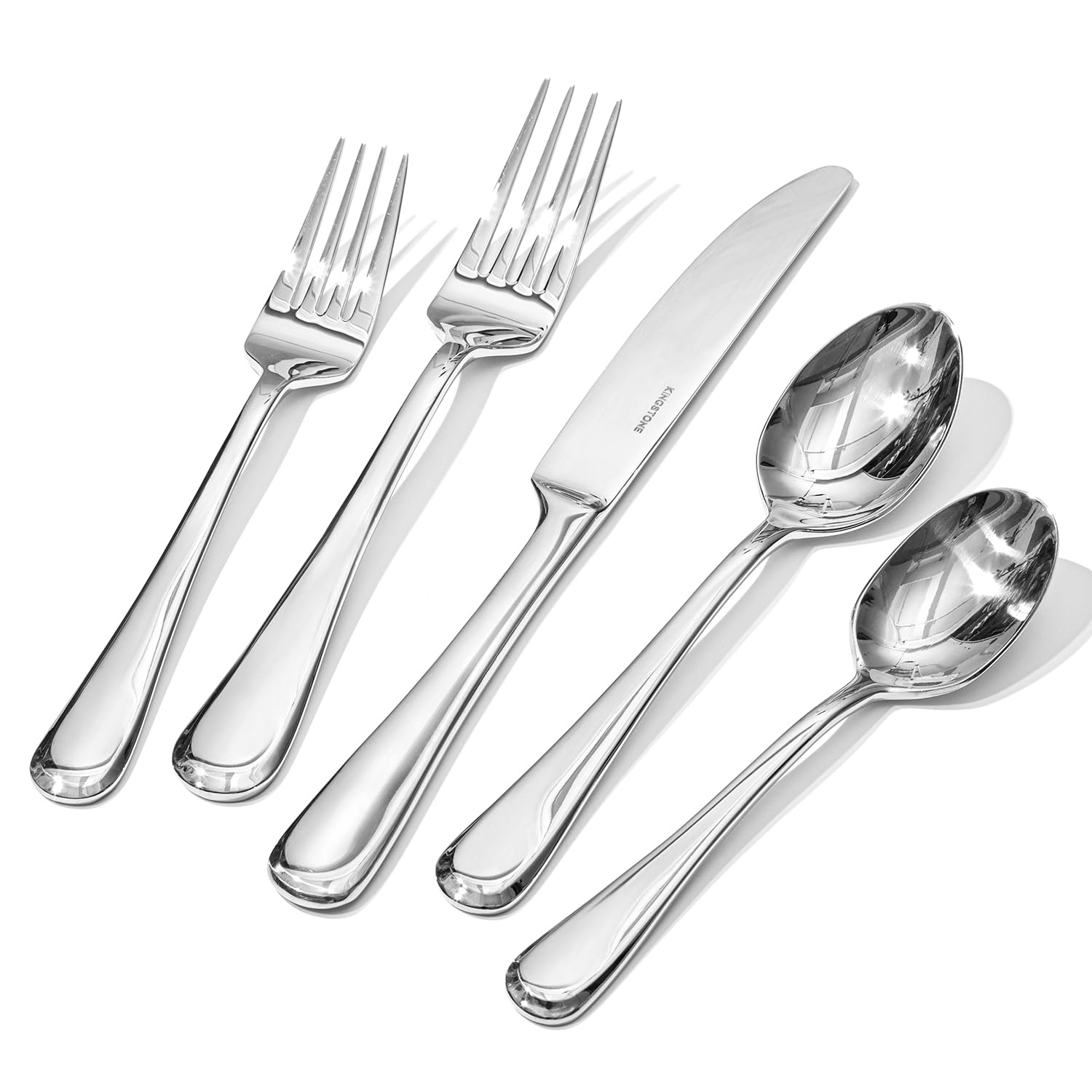 Photo 1 of **ONLY FORKS**KINGSTONE 30 Pieces Silverware Set for 6, Premium Stainless Steel Flatware Set, Heavy Duty and Modern Design Cutlery Set, Mirror Polished, Dishwasher Safe