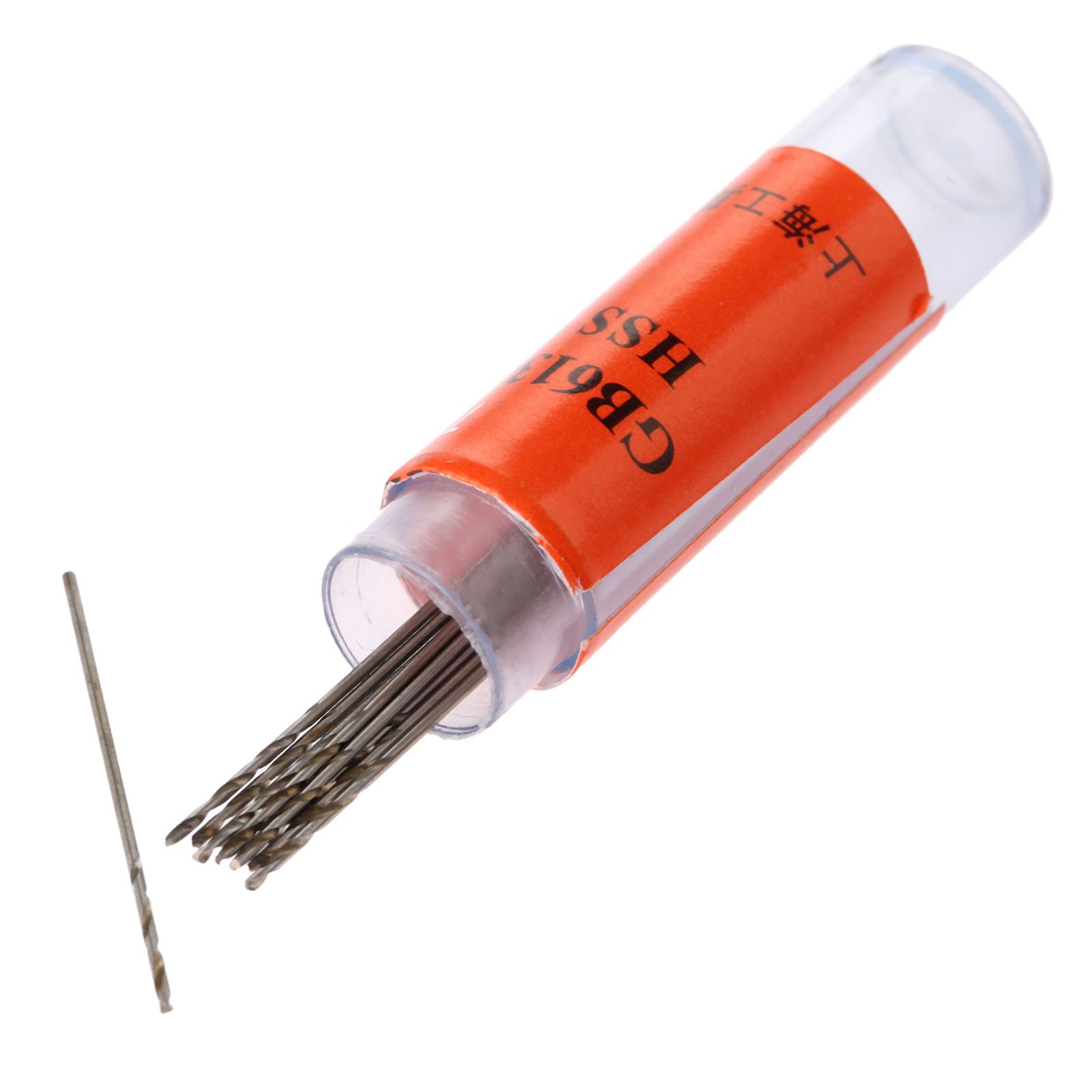 Mtsooning 10Pcs 0.6mm Micro Drill Bits, HSS Twist Drill Bit Set, Titanium Coated for Wood, Plastic, Metal, Jewelry, PCB, DIY Craft Models