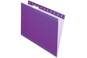 Pendaflex Reinforced Hanging File Folders, Letter Size, Violet, 1/5 Cut, 25/BX (4152 1/5 VIO)