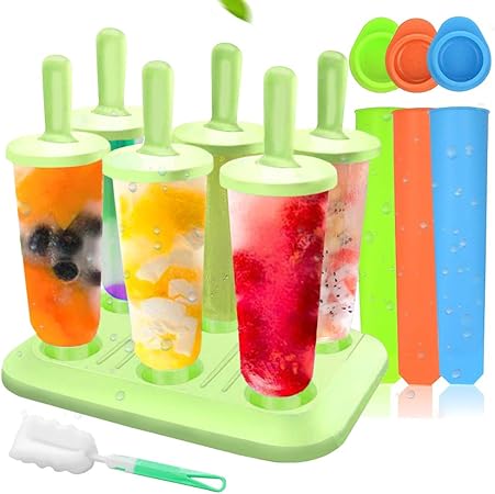 Ice Lolly Moulds Mmtx 10 Pack Mallen Set Ice Lolly Makers Ice Cream Herbruikbare Silicone Diy Frozon Ijslolly Vormen Voor Kinderen Peuters En Volwassenen Met Non Morsen Deksel Schoonmaakborstel Amazon Nl