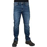 LAPG Men's Terrain Flex Slim Fit Tactical Jeans - Durable Stretch Denim, EDC Waistband, Vintage Wash, Multi-Pocket Design