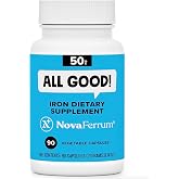 NovaFerrum All Good | Iron Capsule Supplements for Adults | Anemia | 50mg of Iron | 90 Servings | Sugar Free | Vegan | Gluten Free