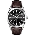 Tissot mens Gentleman Stainless Steel Dress Watch Brown T1274101605101