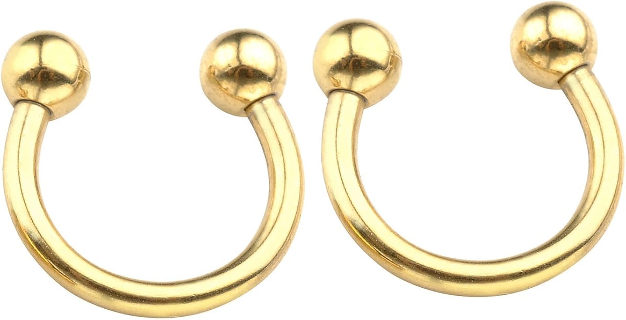 Jovivi 4 works 14G Stainless Steel Horseshoe Nose Ring Septum Tragus Cartilage Earrings Helix Lip Eyebrow Piercing Jewellery,10mm - Image 4
