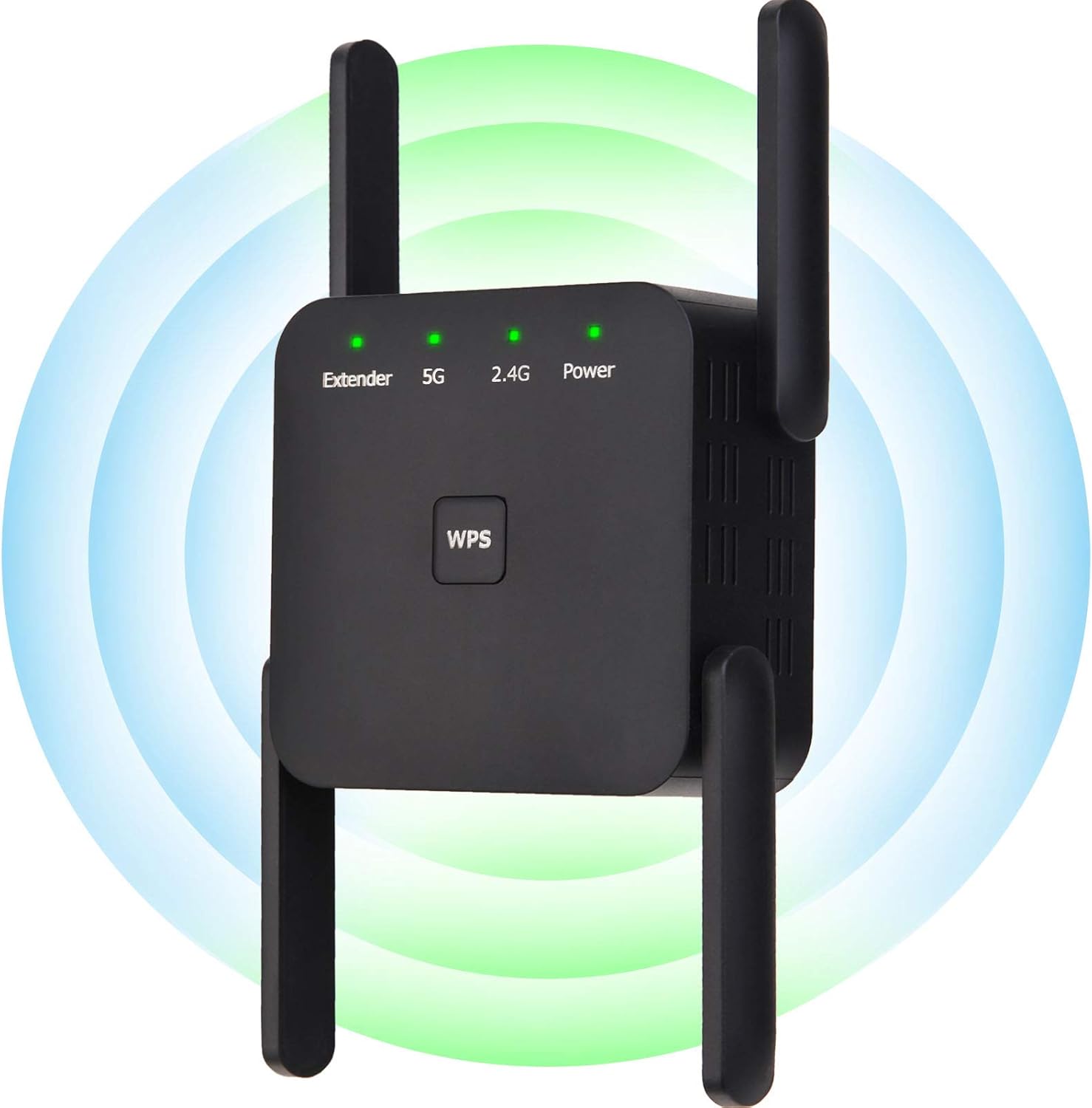 BAMST WiFi Extender, WiFi Booster 1200Mbps, WiFi Extenders Signal Booster for Home, Dual Band High Speed WiFi Repeater Stable WiFi Signal Booster with 4 Antennas for Smart Devices, Carbon Black