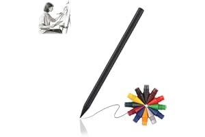 Everpen Pencil - Everpen Metal Pen, with 12 Colors Replaceable Nibs, Reusable Everlasting Pencil for Sketching, Drafting, Art