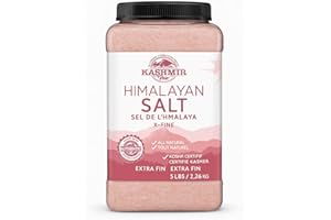 LA Salt's Extra-Fine Pink Mineral Himalayan Salt for Cooking, Seasoning & Drinks (5 lb / 2.27 kg)