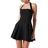 ASTR the label Women's Lilibeth Halter Neck Pleated Mini Dress