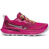 Saucony Women's Peregrine 15 Trail Running Shoe Magenta/Black, Medium, 5.5