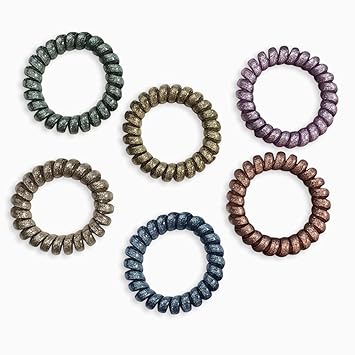 Amazon Com 6 Pcs Spiral Hair Ties No Crease For Women Coil Cord