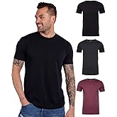 INTO THE AM Men's T-Shirts Soft Cotton Blend Crew Neck Tee S - 4XL Athletic Fit Plain & Logo Basic T-Shirt for Men