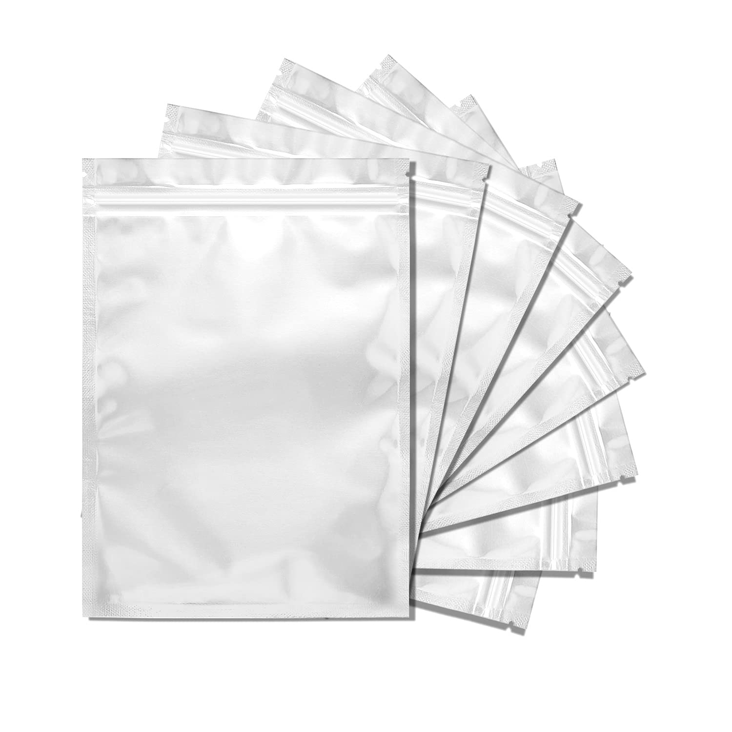 Photo 1 of 100 Pack Mylar Bags for Food Storage 6 x 9 Inch Resealable Smell Proof Bags Aluminum Foil Packaging Pouch Bag Silver