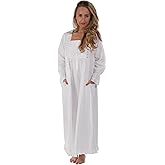 The 1 for U Cotton Nightgowns for Women - Victorian Nightgown, Isabella 100% Cotton Gown