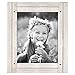 Americanflat 8x10 Picture Frame with Polished, Crystal Clear Glass - Hampton Collection - Distressed Wood Picture Frames for Tabletop and Wall Display - Aspen White