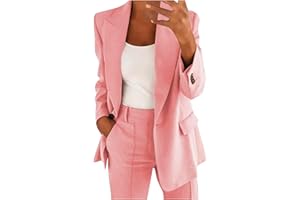 GUWHOUN Pant Suits for Women Casual Fashion Plus Size Oversized Blazers Sets 2 Piece Dressy Formal Business Work Pants Suits