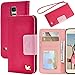 Galaxy S5 Case,by HiLDA,Wallet Case,PU Leather Case,Credit Card Holder,Flip Cover Skin,Galaxy SV I9600[Rose]