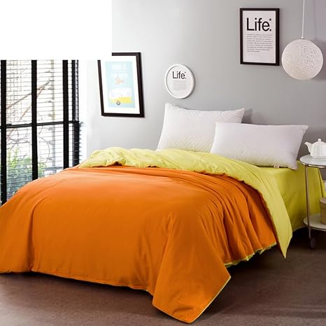 GFDSGJFDFDGBH algodón de Verano Cubierta sólida del edredón del Color