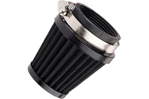 Mtsooning Universal Air Filter, 50mm Motorcycle Cone Intake Breather Cleaner Replacement for ATV Kart Dirt Pit Bike Motorcycle, Scooter, Minibike