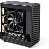 NIVXE DIY Mini CNC Aluminum PC Case &ndash; Compact ITX Workstation Chassis for Low Profile &amp; Professional GPUs, CNC Aluminum Alloy Frame, Quiet High Airflow Design for Office, Creative &amp; DIY Builds