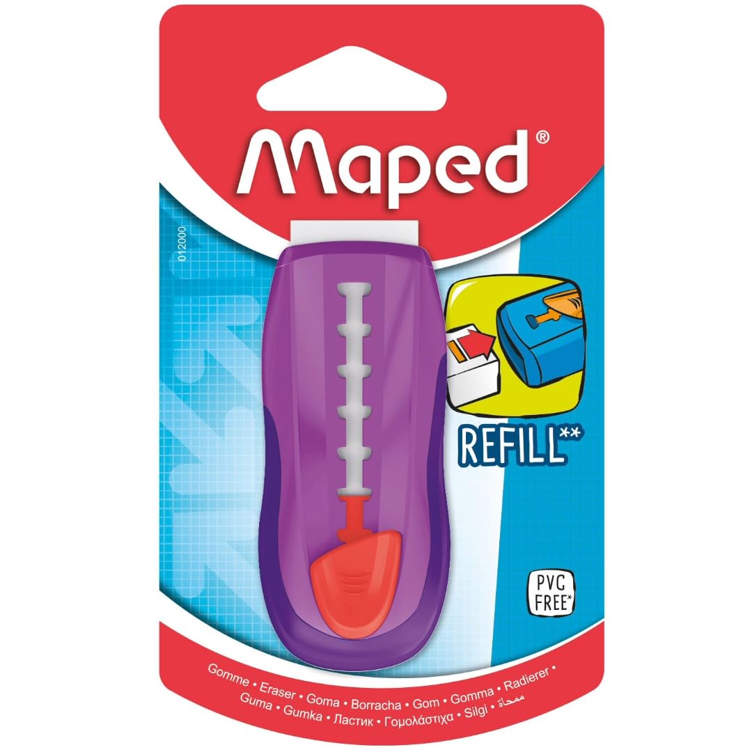 MAPED Universal Gom Stick Protected Eraser Refillable Pink