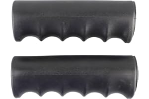 Wheelbarrow Replacement Handles, Rubber Wheelbarrow Grips, Non-Slip Handle Covers for Garden Cart, Round Tube Handles, Black 