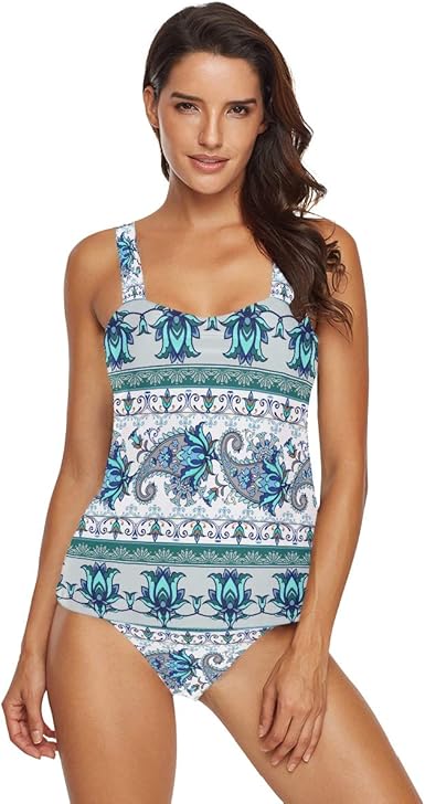 paisley tankini swimsuit