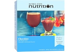 Nutmeg State Nutrition - Pudding or Shake, Low Calories, 15g Protein, Low Fat, 7 Servings Per Box (Chocolate)