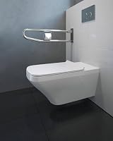 Duravit DuraStyle Toilet Seat Soft Close White Stainless Steel Hinges view 4
