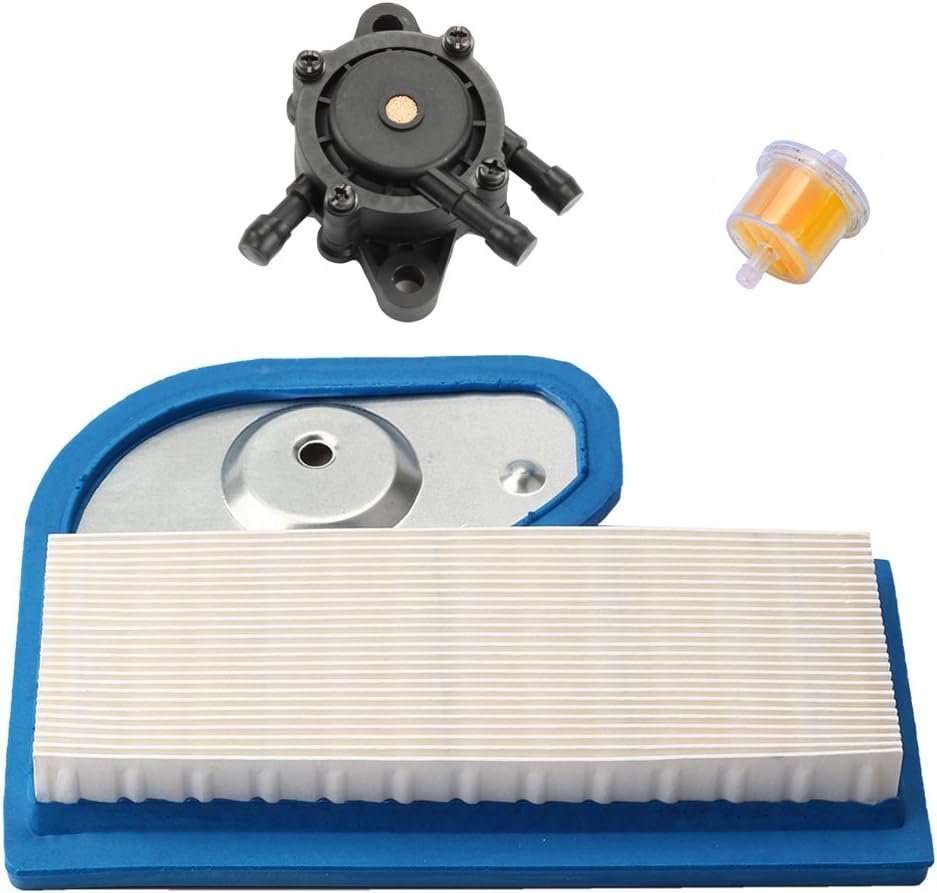 Harbot 11013-7002 Air Filter with 49040-7001 Fuel Pump Fuel Filter for Kawasaki FH451V FH500V FH531V FH541V FH580V FH680D 4 Stroke Engine Lawn Mower