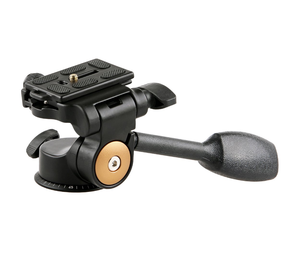 ayex hydraulic 3-way tripod head tilt with quick release plate