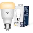 YEELIGHT Smart LED Bulb 60W Equivalent, LED Light Bulb WiFi Smart Bulbs, Dimmable Light Bulb 900LM, Work with Razer Chroma, Alexa and Google Home, A19 E26 Warm White 2700K Bulb, No Hub Required