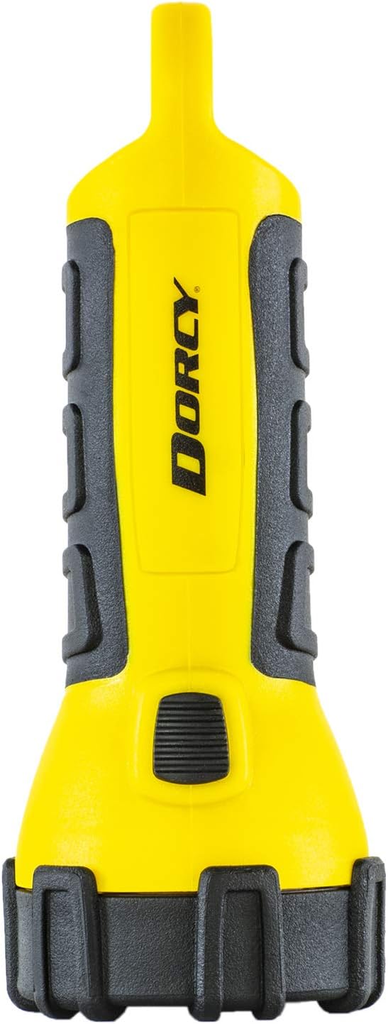 Dorcy 41-2510 Floating Waterproof LED Flashlight with Carabineer Clip, 55-Lumens, Yellow - Basic Handheld Flashlights - 