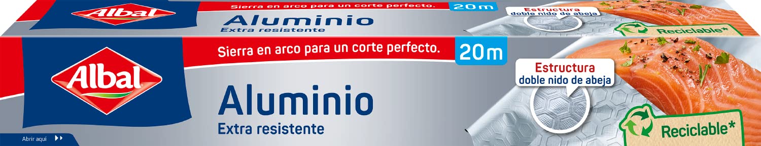 Albal Aluminium Foil, Extra-Strong, Easy to Cut, 1 Piece