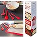 StarPack Basics Silicone Kitchen Utensils Set (5 Piece) - High Heat Resistant to 480°F, Hygienic One Piece Design Large and Small Spatulas, Whisk & Basting Brush (Cherry Red)