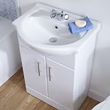 VeeBath Linx Bathroom Vanity Basin Sink Cabinet 550mm High Gloss White view 4