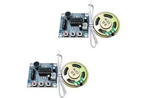 Ximimark 2Pcs ISD1820 Sound Voice Recording Playback Module Sound Recorder Board With Microphone Audio Loudspeaker